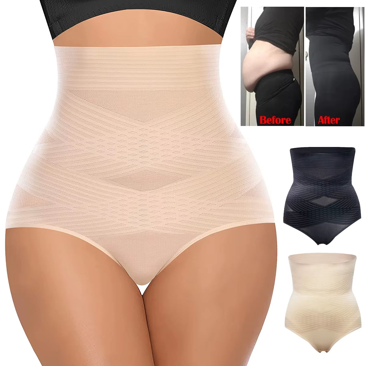 Transform Your Figure with Our Tummy Control High Waist Shapewear Panties - Butt Lifting and Smoothing for Ultimate Comfort